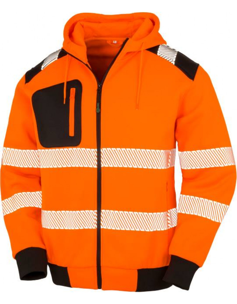 Jachetă de protecție fosforescentă cu glugă